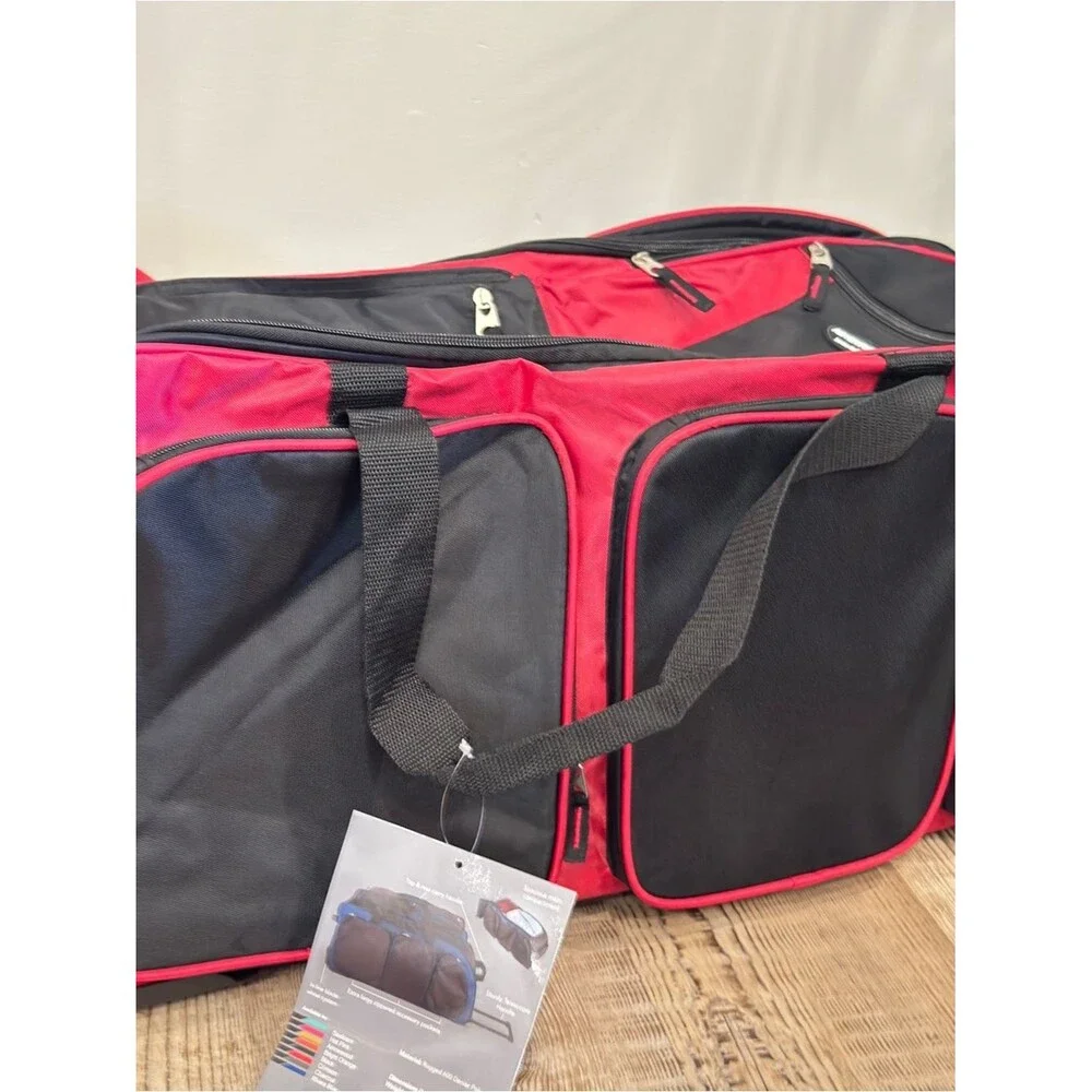 Travelers Club 30 in. Multi-Pocket Upright Rolling Duffel Bag luggage Handle